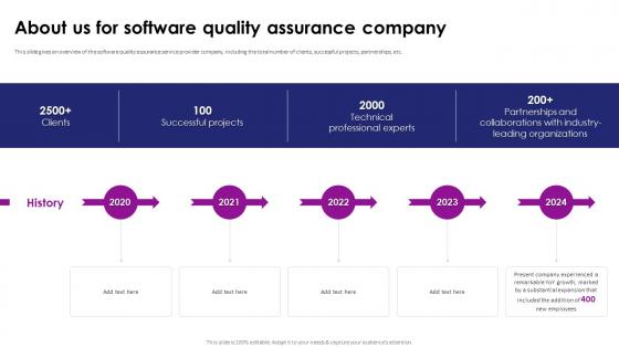 About Us For Software Quality Assurance Upgradation Proposal