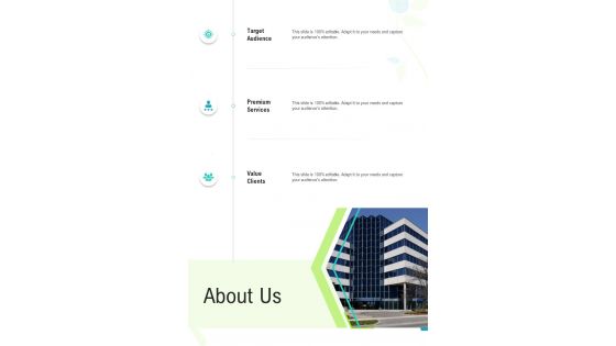 About Us Landscaping Proposal Template One Pager Sample Example Document
