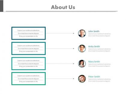 About us page with team introduction powerpoint slides