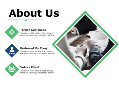 About us ppt summary infographic template