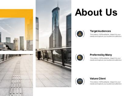 About us target audiences f363 ppt powerpoint presentation pictures backgrounds