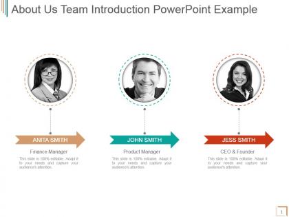 About us team introduction powerpoint example