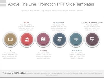 Above the line promotion ppt slide templates