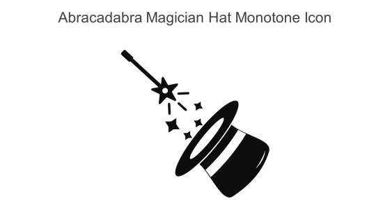 Abracadabra Magician Hat Monotone Icon In Powerpoint Pptx Png And Editable Eps Format