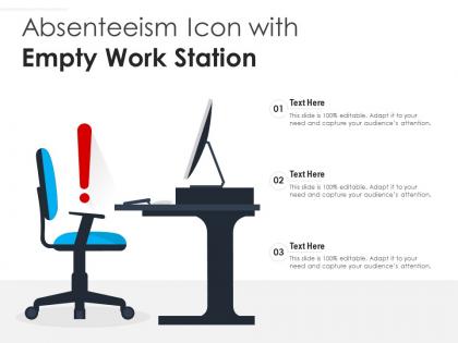 Absenteeism icon with empty work station