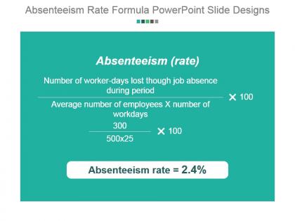 Absenteeism rate formula powerpoint slide designs