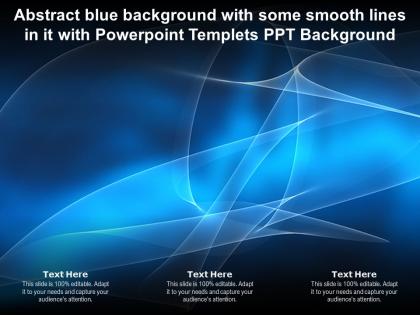 Abstract blue with some smooth lines in it with powerpoint templets ppt background