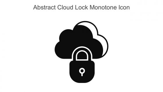 Abstract Cloud Lock Monotone Icon In Powerpoint Pptx Png And Editable Eps Format