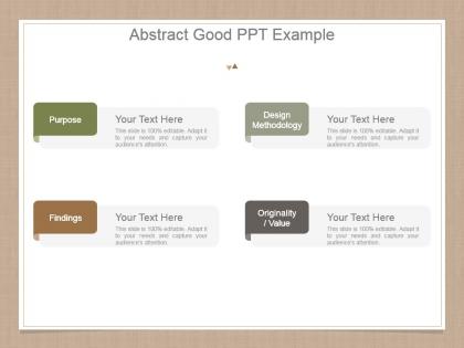 Abstract good ppt example