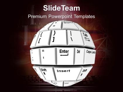 Abstract key board ball technology powerpoint templates ppt themes and graphics 0313