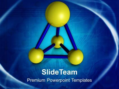 Abstract model of atoms science powerpoint templates ppt themes and graphics 0513