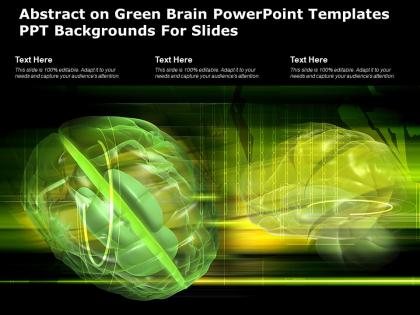 Abstract on green brain powerpoint templates ppt backgrounds for slides