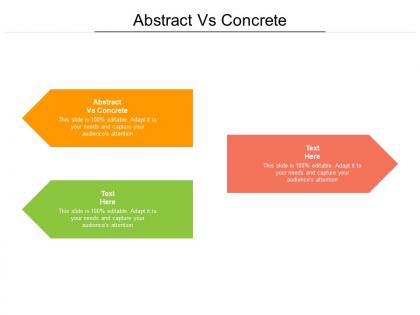 Abstract vs concrete ppt powerpoint presentation ideas graphics template cpb