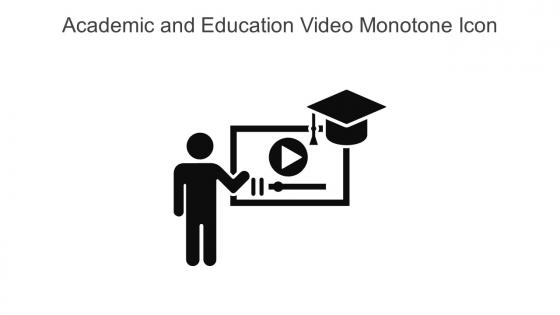 Academic And Education Video Monotone Icon In Powerpoint Pptx Png And Editable Eps Format