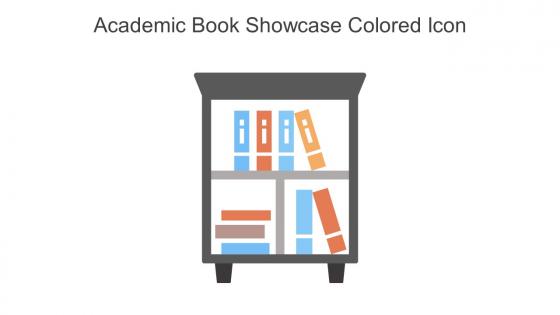 Academic Book Showcase Colored Icon In Powerpoint Pptx Png And Editable Eps Format