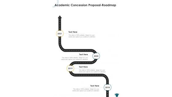 Academic Concession Proposal Roadmap One Pager Sample Example Document