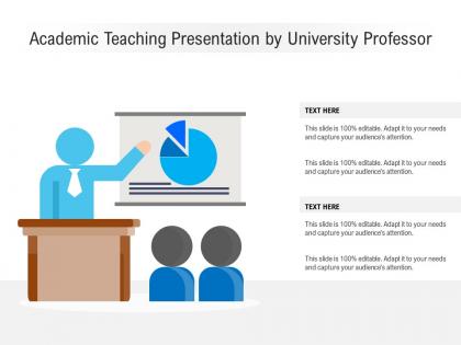 Academic teaching presentation by university professor