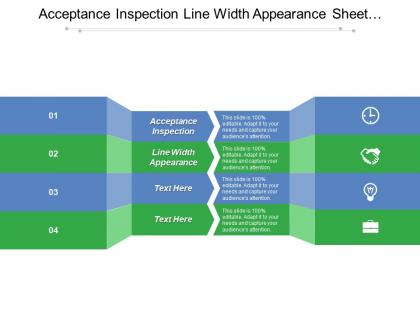 Acceptance inspection line width appearance sheet resistance measurement tool