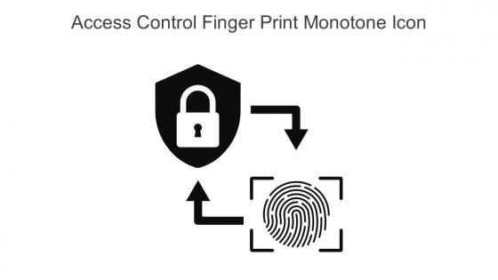 Access Control Finger Print Monotone Icon In Powerpoint Pptx Png And Editable Eps Format