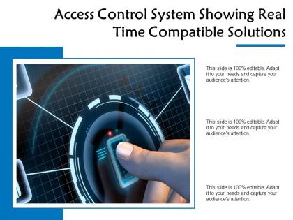 Access control system showing real time compatible solutions