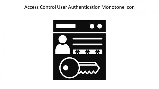Access Control User Authentication Monotone Icon In Powerpoint Pptx Png And Editable Eps Format