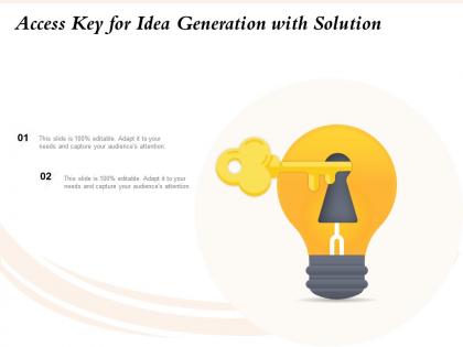 Access key for idea generation with solution