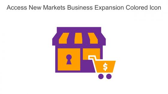 Access New Markets Business Expansion Colored Icon In Powerpoint Pptx Png And Editable Eps Format