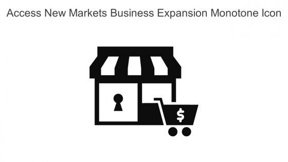 Access New Markets Business Expansion Monotone Icon In Powerpoint Pptx Png And Editable Eps Format