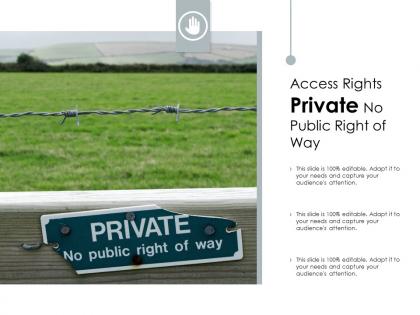 Access rights private no public right of way