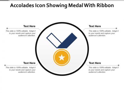 Accolades icon showing medal with ribbon