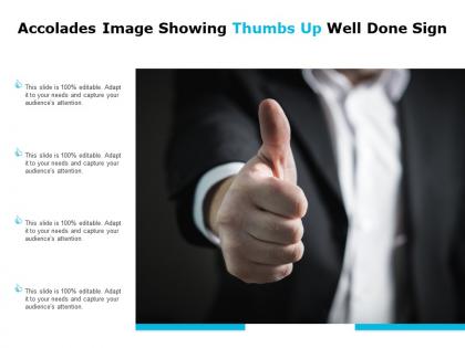 Accolades image showing thumbs up well done sign