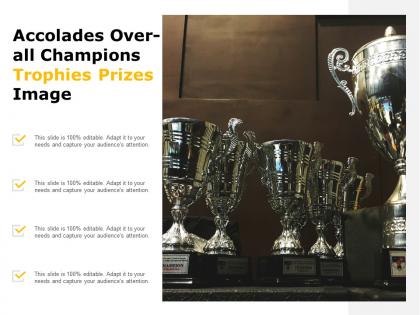 Accolades over all champions trophies prizes image