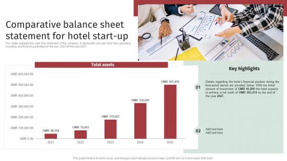 Accomodation Industry Business Plan Comparative Balance Sheet Statement For Hotel Start Up BP SS