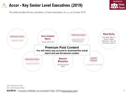 Accor key senior level executives 2019