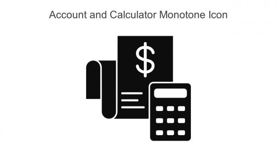 Account And Calculator Monotone Icon In Powerpoint Pptx Png And Editable Eps Format