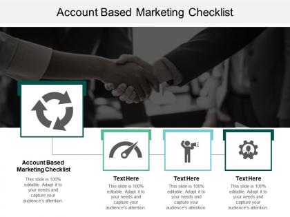 Account based marketing checklist ppt powerpoint presentation infographics structure cpb