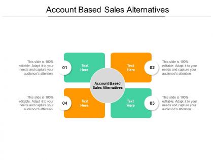 Account based sales alternatives ppt powerpoint presentation visual aids pictures cpb