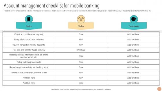 Account Management Checklist For Mobile Digital Wallets For Making Hassle Fin SS V