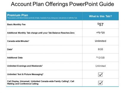 Account plan offerings powerpoint guide