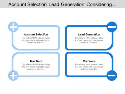 Account selection lead generation considering corporate level strategies