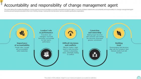Accountability And Responsibility Of Change Changemakers Catalysts Organizational CM SS V