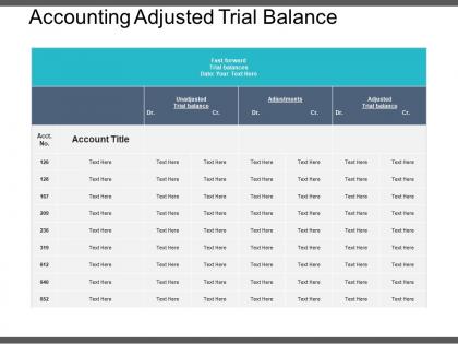 Accounting adjusted trial balance example of ppt