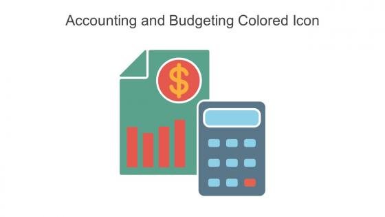 Accounting And Budgeting Colored Icon In Powerpoint Pptx Png And Editable Eps Format