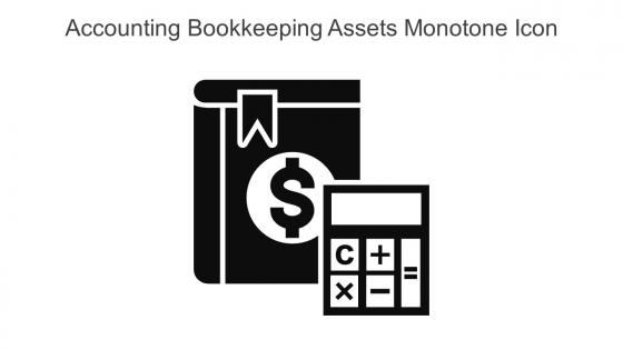 Accounting Bookkeeping Assets Monotone Icon In Powerpoint Pptx Png And Editable Eps Format