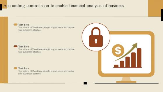 Accounting Control Icon To Enable Financial Analysis Of Business