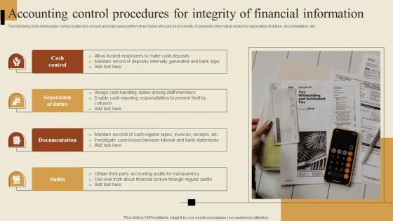 Accounting Control Procedures For Integrity Of Financial Information