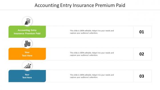 Accounting entry insurance premium paid ppt powerpoint presentation infographics cpb