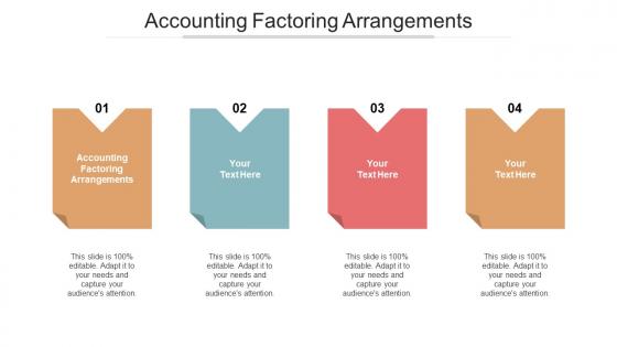 Accounting factoring arrangements ppt powerpoint presentation summary visuals cpb