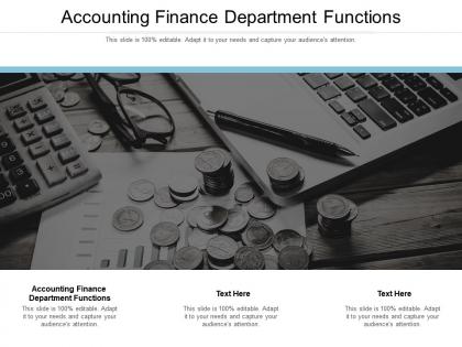 Accounting finance department functions ppt summary information cpb