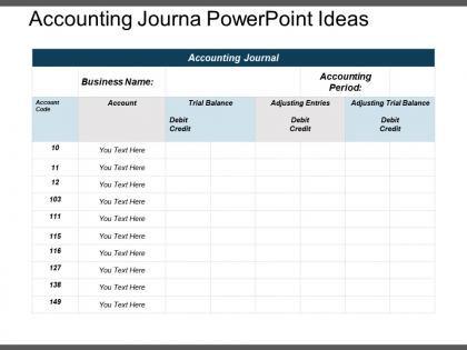 Accounting journal powerpoint ideas